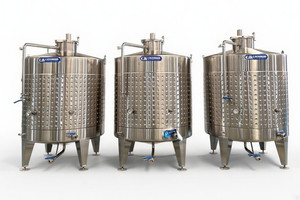 Precision Wine Fermenter with 360° Glycol Jacket & Smart PLC Temperature Control