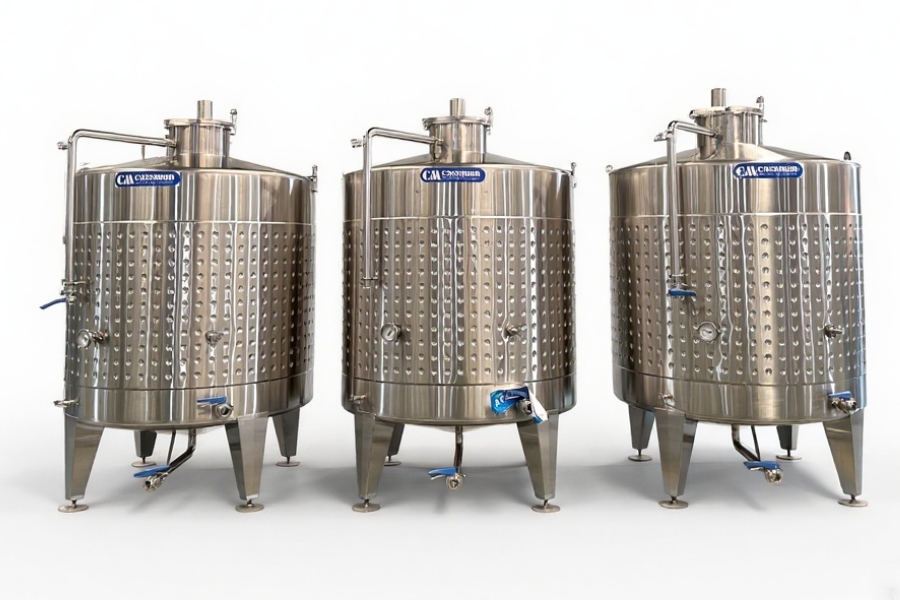 Precision Wine Fermenter with 360° Glycol Jacket & Smart PLC Temperature Control