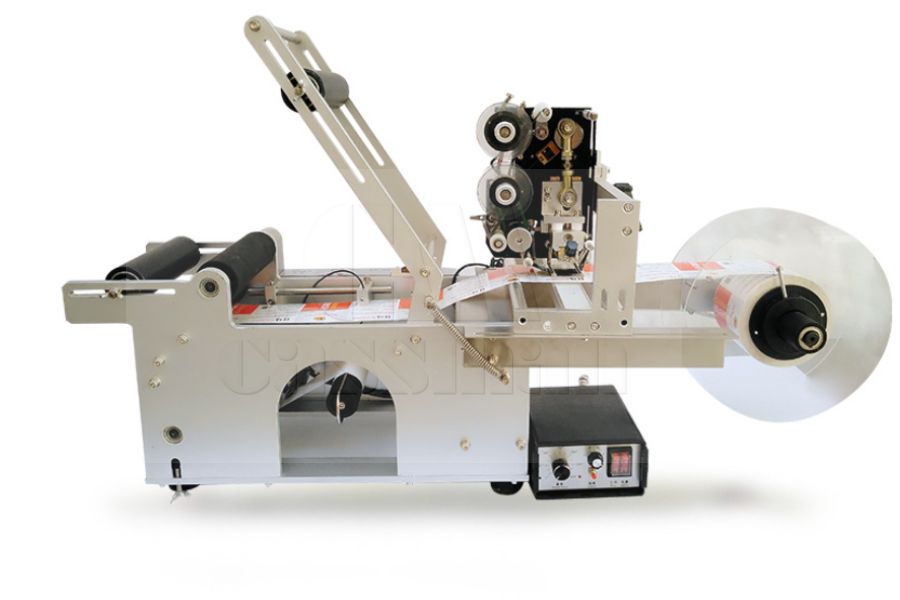 Semi-Automatic Round Bottle Labeler | Desktop Labeling Machine